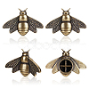 Brass Bees Display Decorations AJEW-WH0752-683-1