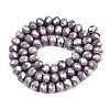 Electroplate Glass Beads Strands EGLA-A034-P6mm-B05-2