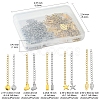 20Pcs 10 Style 304 Stainless Steel Curb Chain Extender STAS-FS0001-37-5