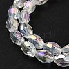 Transparent Electroplate Glass Beads Strands EGLA-A037-T6x8mm-B01-3