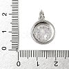 925 Sterling Silver Pave Cubic Zirconia Pendants STER-B009-01B-04-3