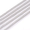 Tarnish Resistant 201 Stainless Steel Curb Chains CHS-L017-22B-1
