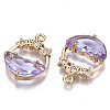 Faceted Transparent Glass Pendants GLAA-T020-18D-3