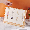Detachable Bamboo Slant Back Necklace Display Stands NDIS-WH0001-17-3