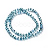 Electroplate Transparent Glass Beads Strands EGLA-H101-03-3