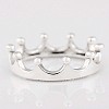 Crown 925 Sterling Silver Finger Rings WG18318-03-2