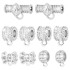 10Pcs 5 Styles Brass Micro Pave Cubic Zirconia Tube Bails KK-AR0001-85-1