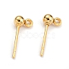 304 Stainless Steel Ball Post Stud Earring Findings X-STAS-Z035-01G-E-1