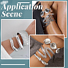 1 Set CCB Plastic Bracelets & Bangles Set for Women BJEW-SP0001-37-6