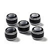 Spray Printed Opaque Acrylic European Beads SACR-P031-32B-01-1