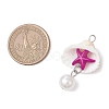 Natural Shell & Dyed Synthetic Turquoise Starfish Pendants PALLOY-JF04123-2