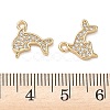 Brass Micro Pave Cubic Zirconia Charms KK-D261-13G-3