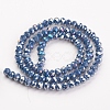 Electroplate Glass Beads Strands EGLA-A034-P2mm-B13-2