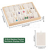 18-Grid Bamboo Pendant Necklaces Displays Plate NDIS-WH0006-07-2