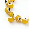 Handmade Evil Eye Lampwork  Beaded Bracelets BJEW-JB05856-3