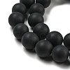 Grade A Natural Black Agate Beads Strands G447-6-3