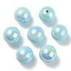 UV Plating Rainbow Iridescent Acrylic Beads PACR-E001-04F-2