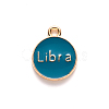 Alloy Enamel Pendants X-ENAM-S124-01B-05K-3