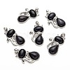 Synthetic Blue Goldstone Kitten Pendants X-G-P352-B03-1