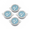 Alloy Enamel Links Connectors ENAM-TAC0003-01S-06V-2