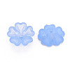 Transparent Frosted Acrylic Bead Caps X-MACR-S371-04A-2