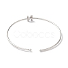 Rack Plating Brass Micro Pave Clear Cubic Zirconia Letter Open Cuff Bangles BJEW-A018-01P-N-3