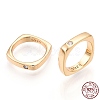 925 Sterling Silver Micro Pave Cubic Zirconia Linking Rings STER-T004-34G-4