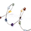 Three Loops Natural Gemstone Beaded Wrap Bracelets X-BJEW-JB02331-03-3