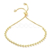 Long-Lasting Plated Brass Round Bead Slider Beacelets for Women Men BJEW-E089-01G-02-1