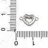 925 Sterling Silver Micro Pave Cubic Zirconia Connector Charms STER-U009-03P-02-3