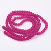 Baking Paint Transparent Glass Bead Strands GLAA-S031-6mm-39-2