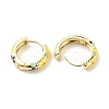 Flower Enamel Hoop Earrings EJEW-G290-03G-B-2