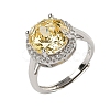 925 Sterling Silver Micro Pave Cubic Zirconia Finger Rings RJEW-B134-01B-01-4
