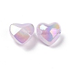 UV Plating Luminous Transparent Acrylic Beads OACR-C001-06-3