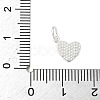 Two Tone 925 Sterling Silver Enamel Heart Charms STER-S011-03S-A-3