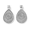 Alloy Pendant Cabochon Settings PALLOY-E436-87AS-2