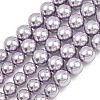 Electroplated Shell Pearl Graduated Beads Strands BSHE-C011-04-03-1