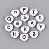 Opaque Acrylic Enamel Beads SACR-Q001-16A-C01-2
