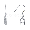 Anti-Tarnish Rhodium Plated 925 Sterling Silver Earring Hooks STER-I009-07P-2
