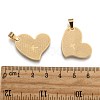 304 Stainless Steel Heart Lord's Prayer Cross Pendants STAS-O065-15-3