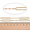 304 Stainless Steel Enamel Dapped Chain Oval Link Chains CHS-K021-15G-01-3