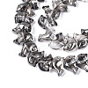 Electroplate Transparent Glass Beads Strands EGLA-N017-06-A06-3