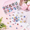 10 Styles CCB Plastic European Beads CCB-YW0001-80-4