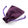 Polyester Imitation Burlap Packing Pouches Drawstring Bags X-ABAG-R005-18x13-10-3