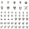 PandaHall Elite 80Pcs 10 Style Halloween Tibetan Style Alloy Beads FIND-PH0006-39-1