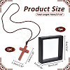 Nbeads Wooden Cross Pendant Necklace with Polyester Cords NJEW-NB0001-17-2