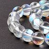 Synthetic Moonstone Beads Strands G-E573-02C-14-5