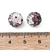 Handmade Polymer Clay Rhinestone Beads RB-CBAFAF8-01G-3