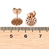304 Stainless Steel Stud Earring Findings Ion Plating(IP) STAS-P434-06B-RG-3