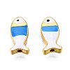 Rack Plating Alloy Enamel Beads PALLOY-N157-046H-1